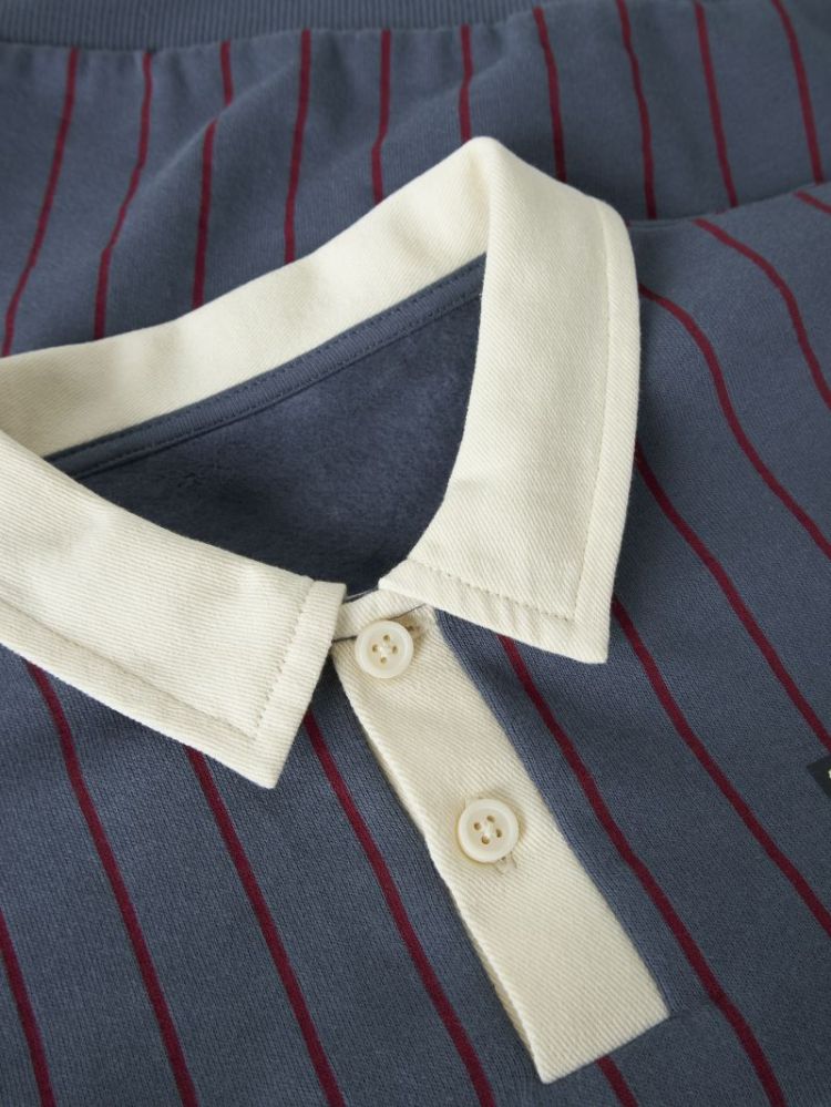 NKMLESTER LS NREG POLO SWEAT VINTAGE INDIGO