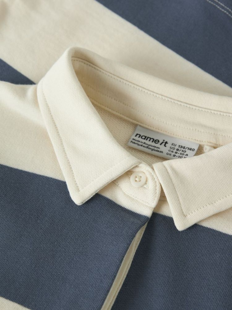 NKFLIRIK LS RLX POLO SWEAT VINTAGE INDIGO