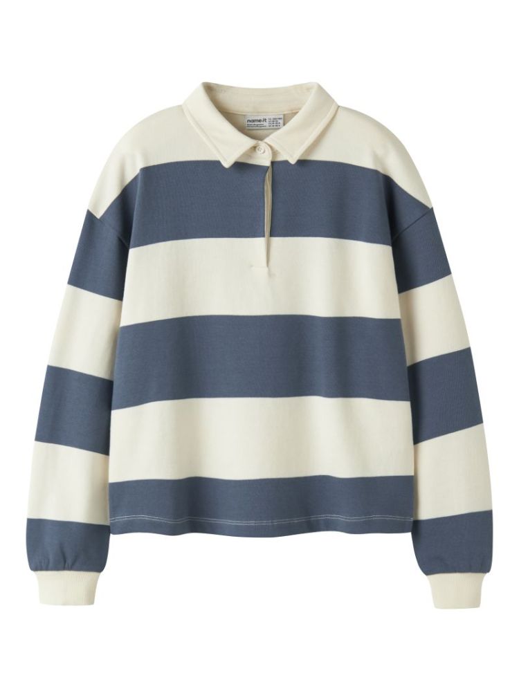 NKFLIRIK LS RLX POLO SWEAT VINTAGE INDIGO
