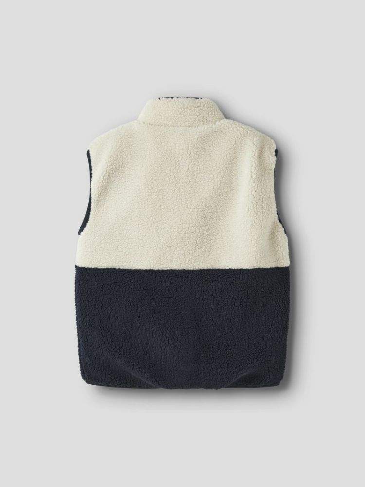 NKMMACEY TEDDY VEST BLOCK DARK SAPPHIRE