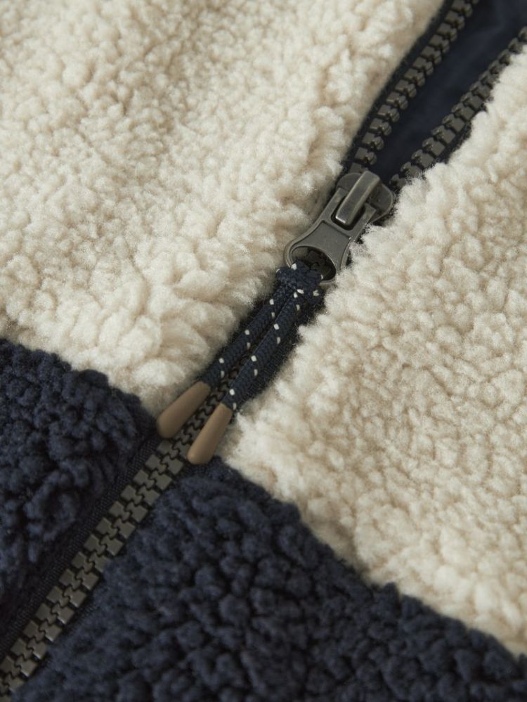 NKMMACEY TEDDY VEST BLOCK DARK SAPPHIRE