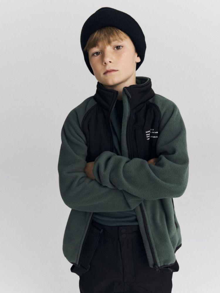 NKNMYLES FLEECE JACKET JUNGLE GREEN