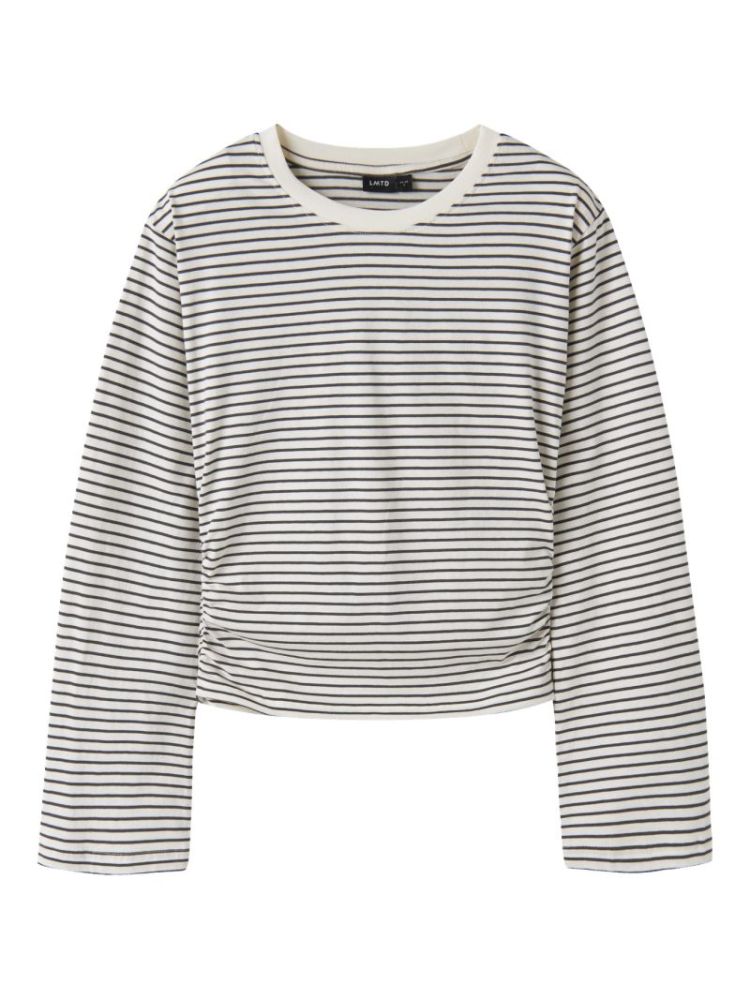 NLFNOVEGAT LS SHORT RUCHED TOP DARK SHADOW STR
