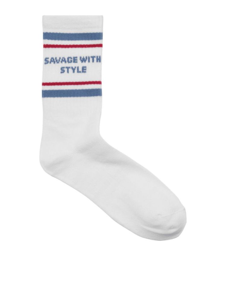 JXBASIC TENNIS PRINT SOCK 3-PA 5079624 White
