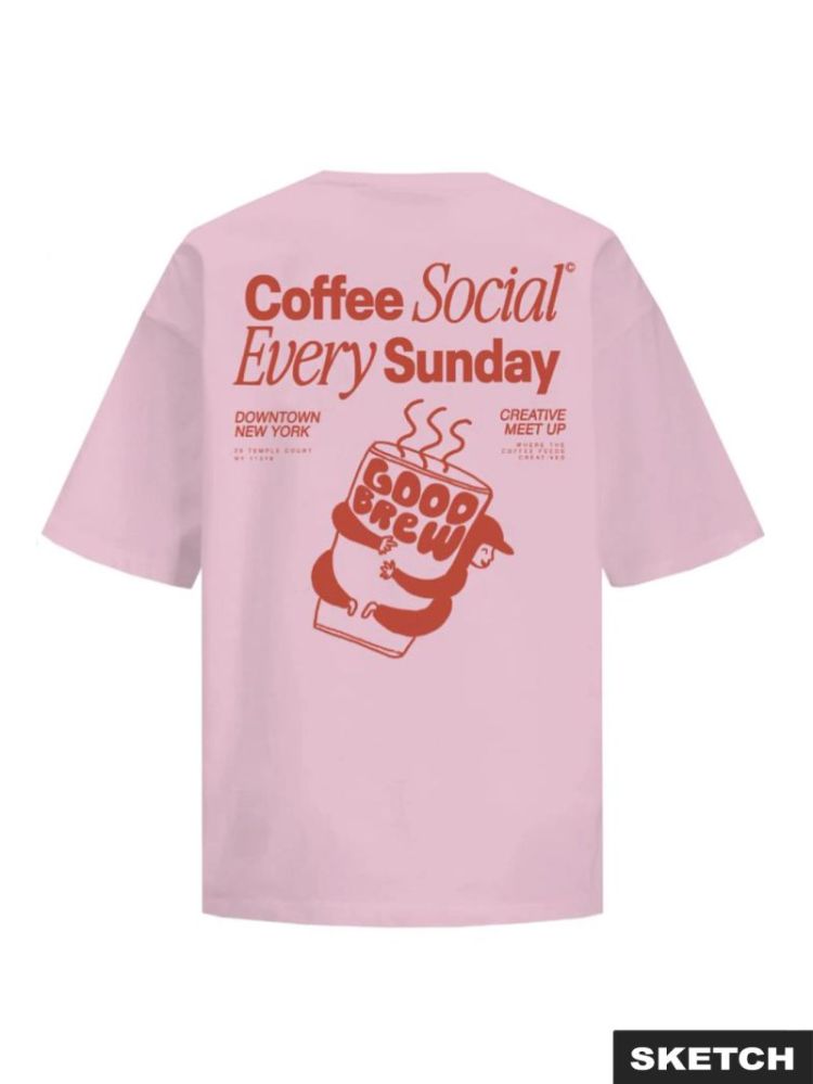 JXMILLOW LOOSE SS TEE JRS 5145270 Pink