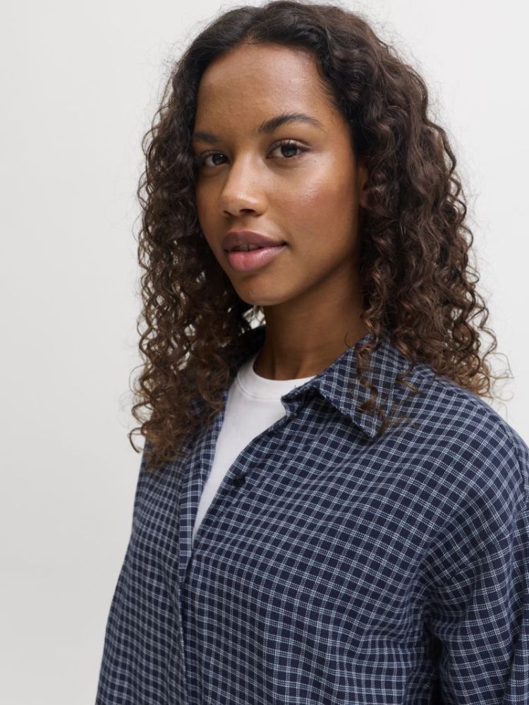 JXJAMIE CHECK FLANNEL LS 5040720 Blue