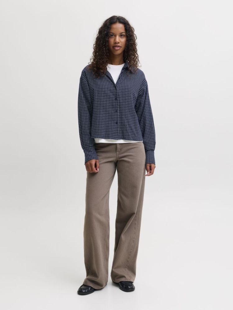JXJAMIE CHECK FLANNEL LS 5040720 Blue
