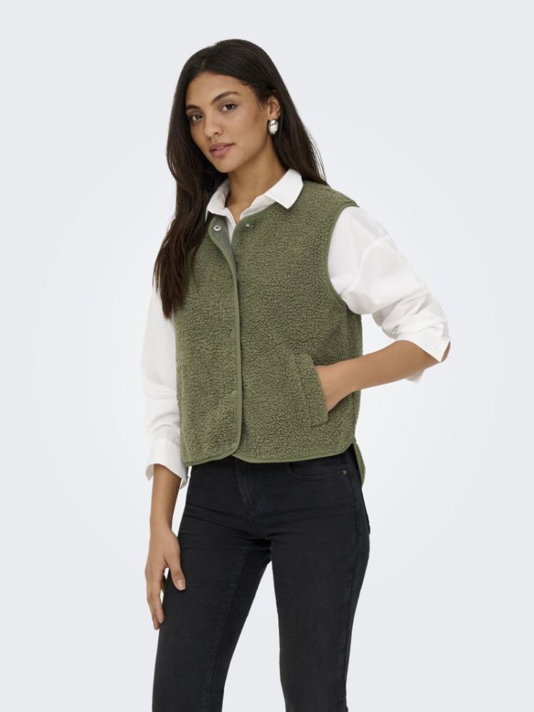 JDYSIMINA TEDDY WAISTCOAT NOOS GREEN