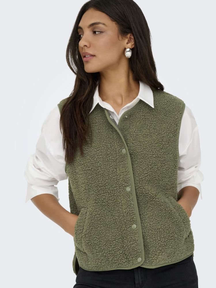 JDYSIMINA TEDDY WAISTCOAT NOOS GREEN