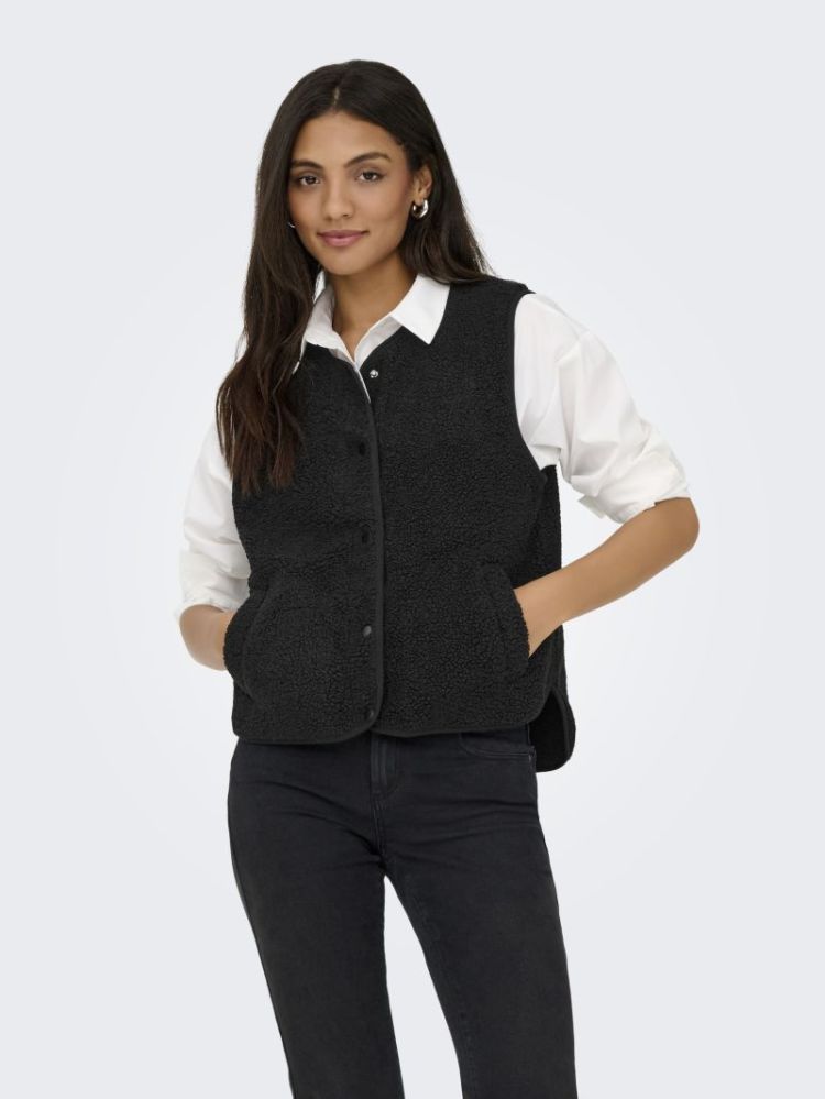 JDYSIMINA TEDDY WAISTCOAT NOOS BLACK