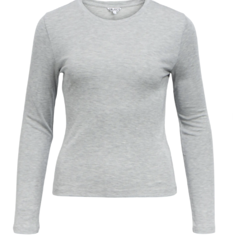OBJALMA LS RE TOP NOOS medium grey mel