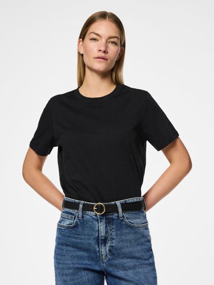 PCBONNA JEANS BELT NOOS PU BLACK