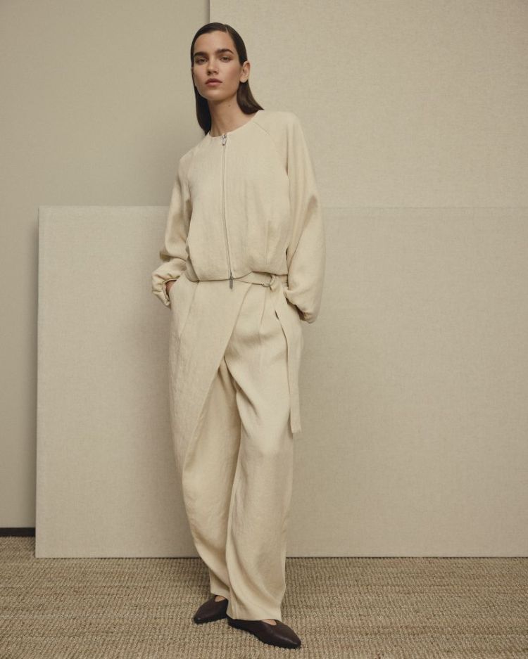 MSCHZEIN ESTERIANE HW PANTS Bleached Sand b