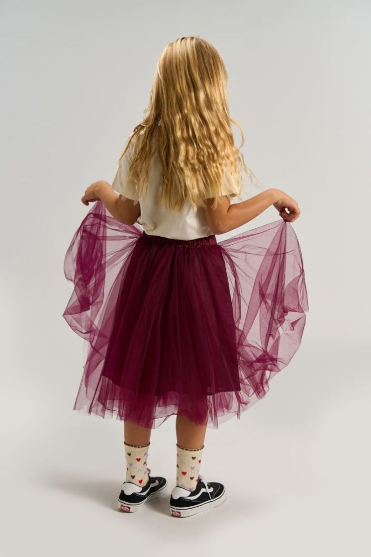 TNPeaven Mesh Skirt Burgundy TN