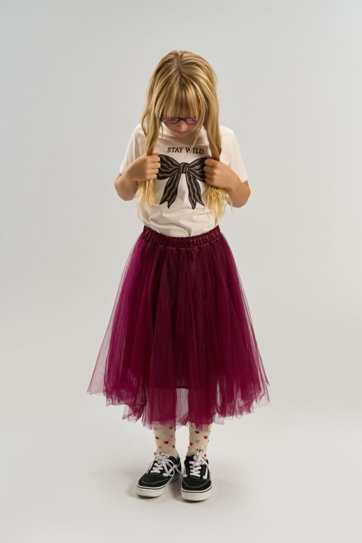TNPeaven Mesh Skirt Burgundy TN