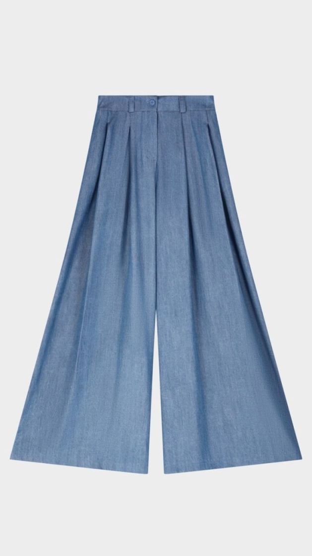 High-waisted, oversized lyocel 