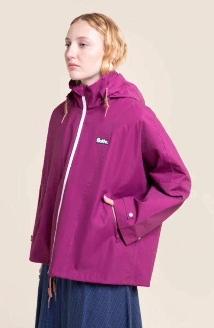 CAPE COURTE IMPERMEABLE FRAMBOISE