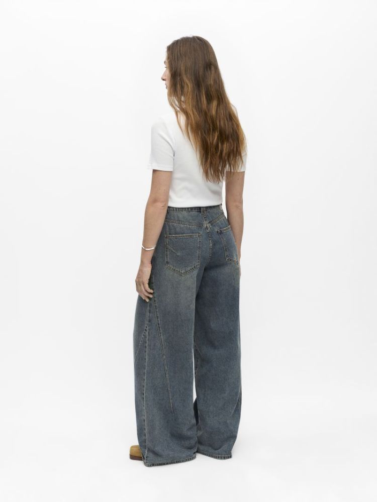 OBJDIPSY MW LO LONG JEANS MEDIUM BLUE DEN