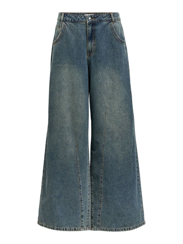 OBJDIPSY MW LO LONG JEANS MEDIUM BLUE DEN