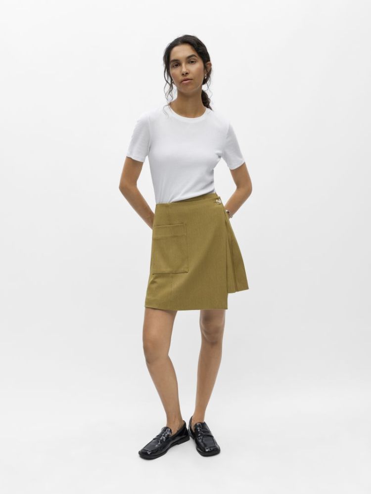 OBJLISA RE WRAP SKIRT FENNEL SEED