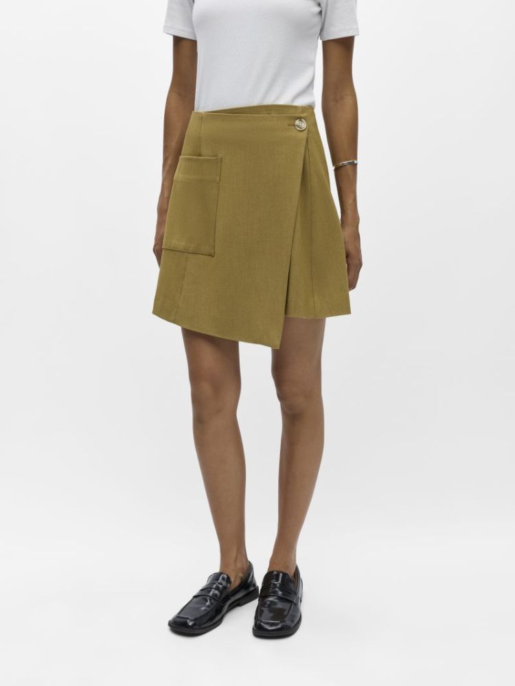 OBJLISA RE WRAP SKIRT FENNEL SEED