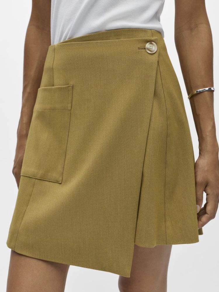 OBJLISA RE WRAP SKIRT FENNEL SEED