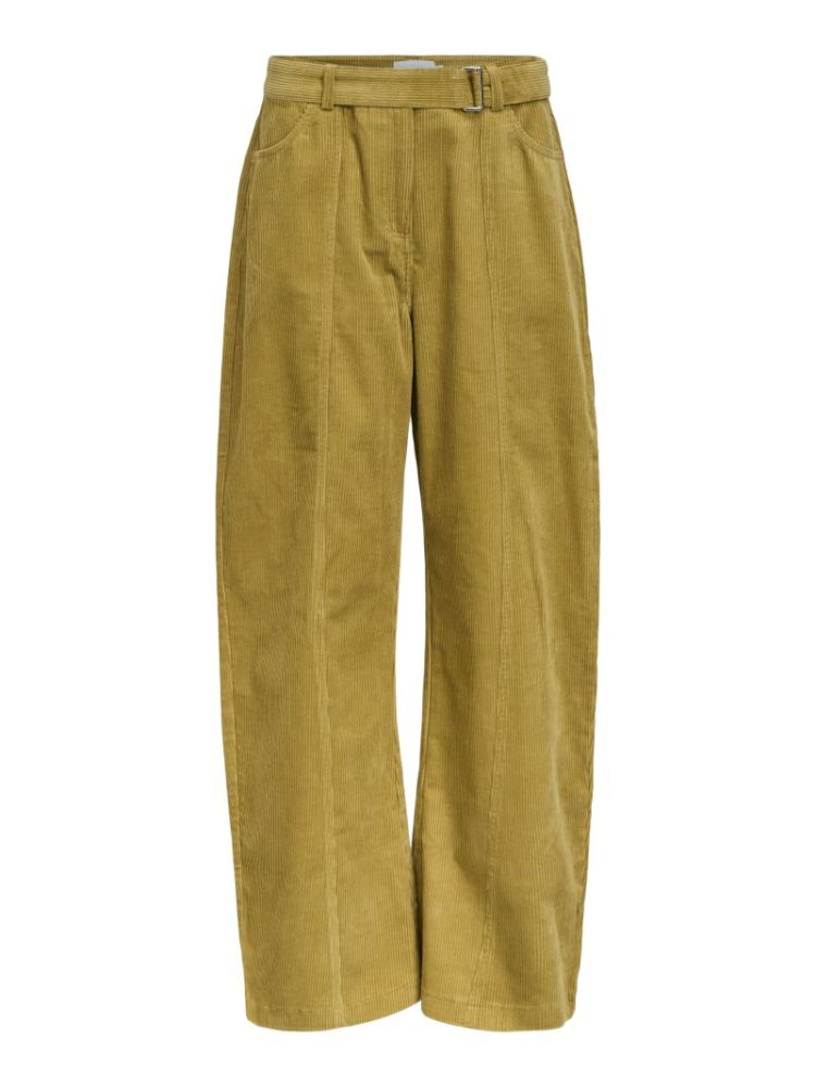OBJPELLA MW WIDE PANT FENNEL SEED