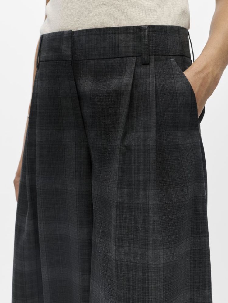 OBJDIENA HW WIDE PANT BLACK GUN METAL