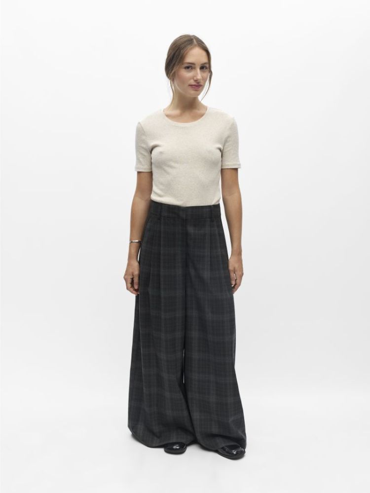OBJDIENA HW WIDE PANT BLACK GUN METAL