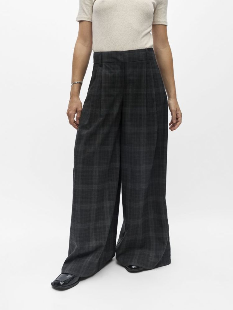 OBJDIENA HW WIDE PANT BLACK GUN METAL