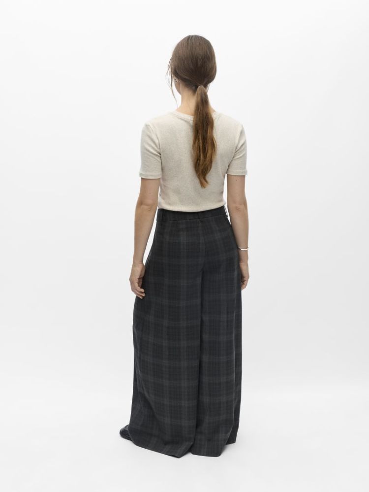 OBJDIENA HW WIDE PANT BLACK GUN METAL