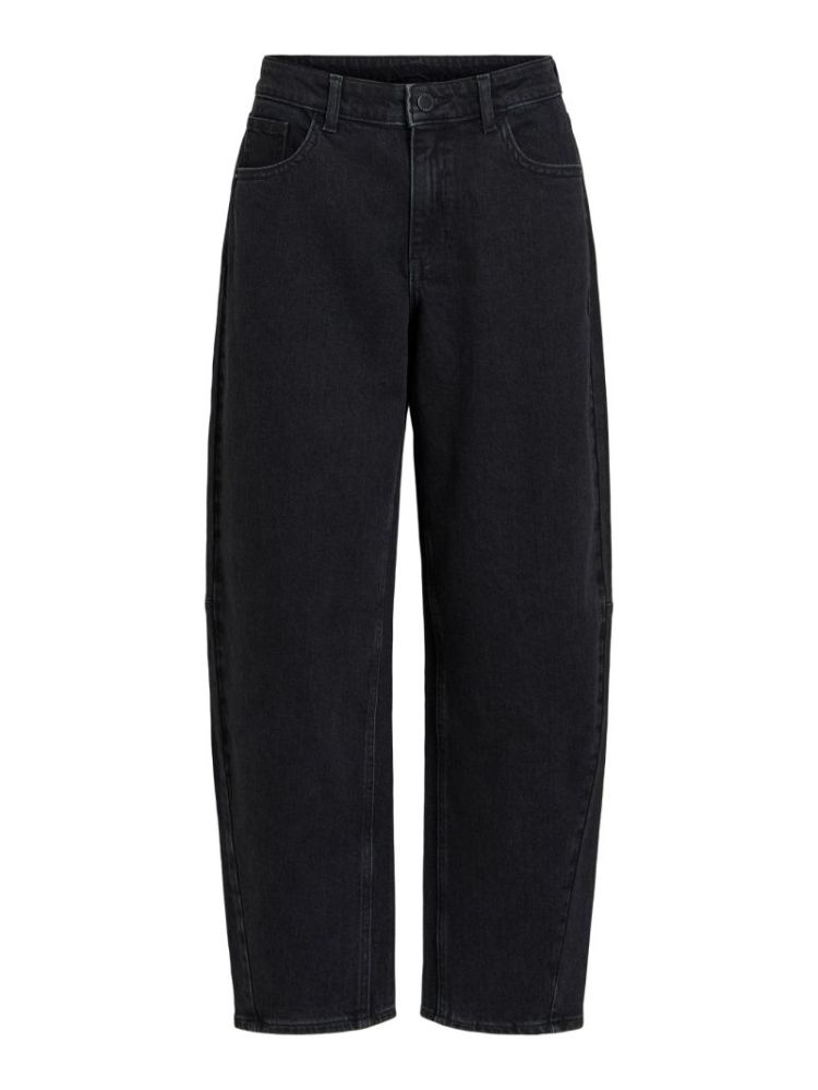 VIBRADY RW BARREL DENIM JEANS BLACK DENIM  