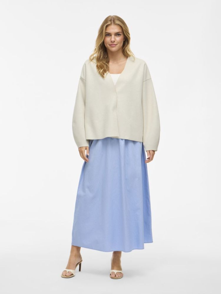 VIVIOLIO O-NECK KNIT TOP SUPER LIGHT NAT