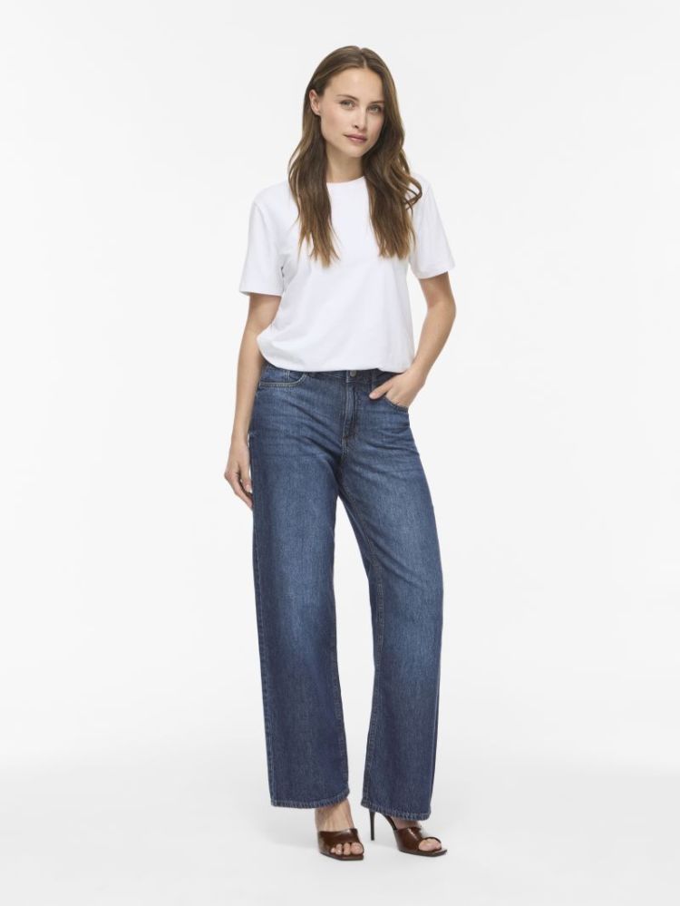 VIPALMA RW WIDE JEANS NOOS DARK BLUE DENIM