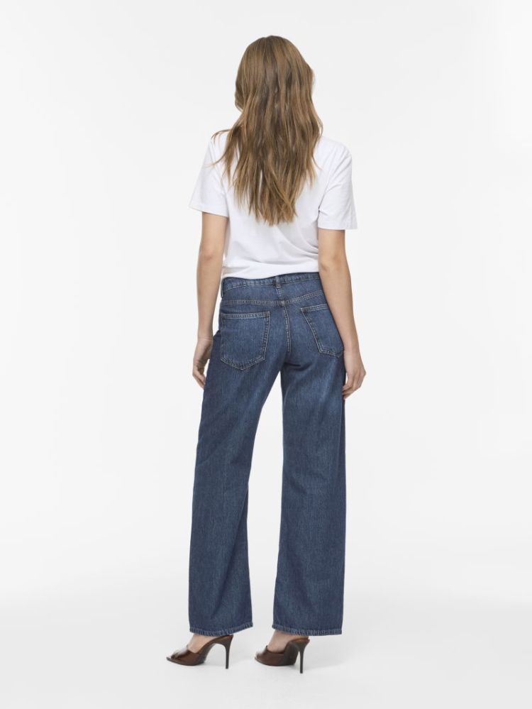 VIPALMA RW WIDE JEANS NOOS DARK BLUE DENIM
