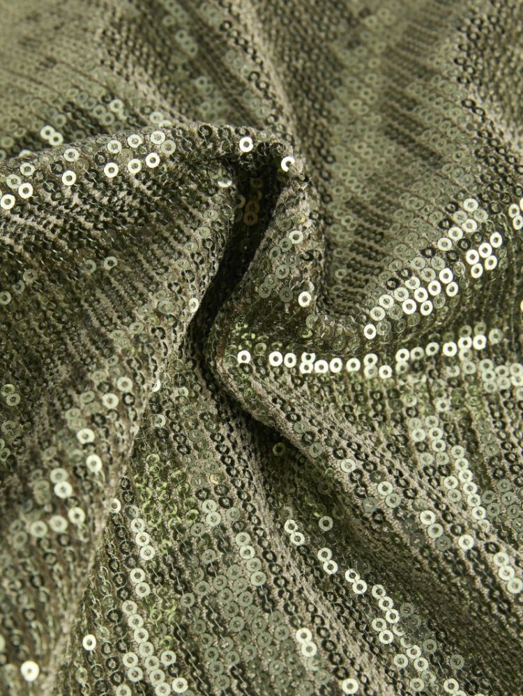 JXNANI SEQUIN LS TOP WINTER MOSS