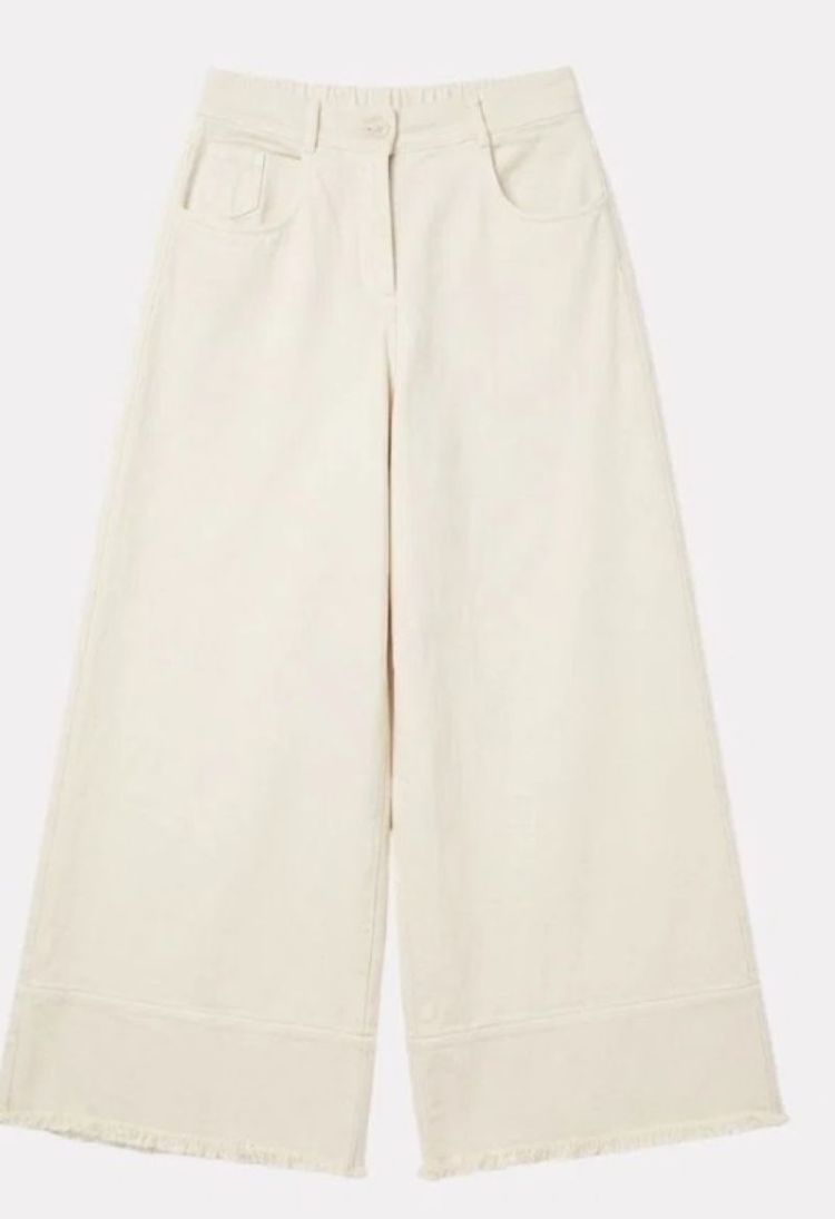 Straight-leg corduroy trousers whitejeans)