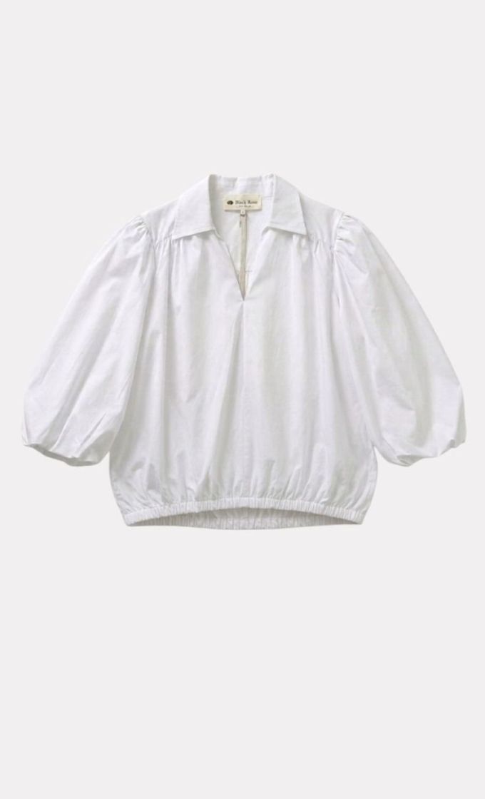 Cotton balloon blouse OFF WHITE