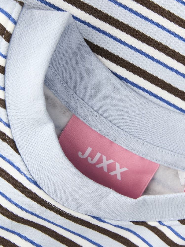 JXEA SOPHIA BOXYSTRIPE CREW SKYWAY/DEMITASS