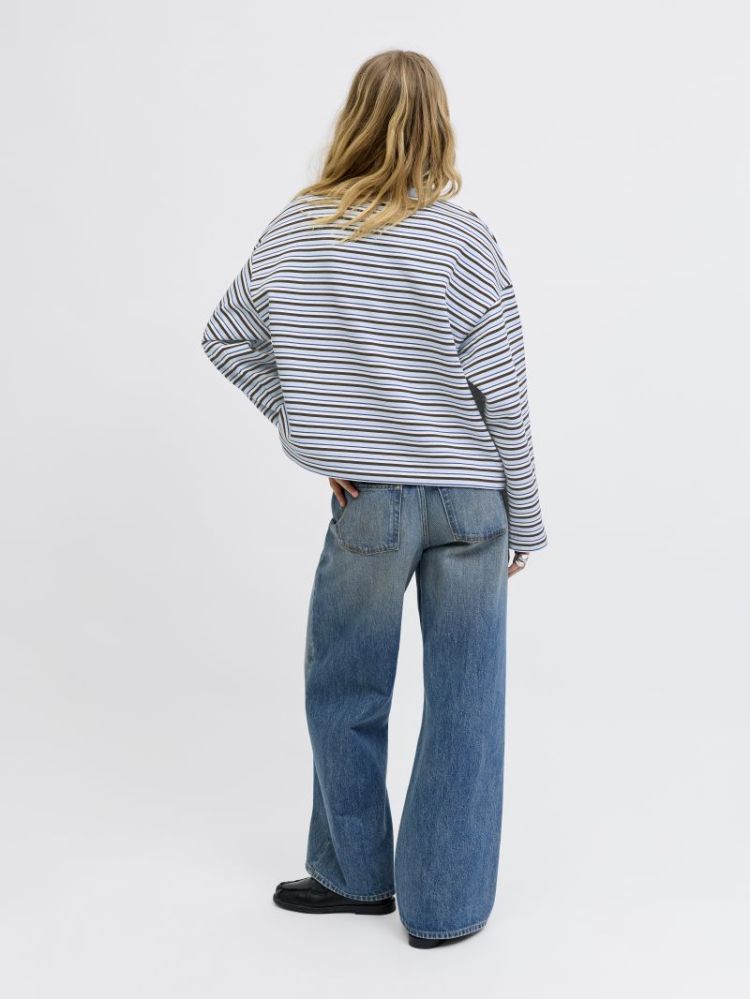 JXEA SOPHIA BOXYSTRIPE CREW SKYWAY/DEMITASS