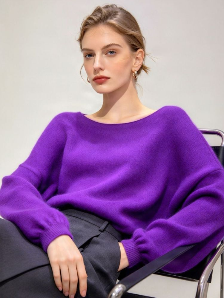 RONDE HALS VIOLET