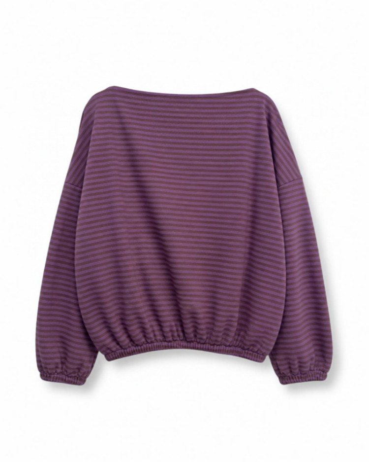 T SHIRT STRIPE VIOLET